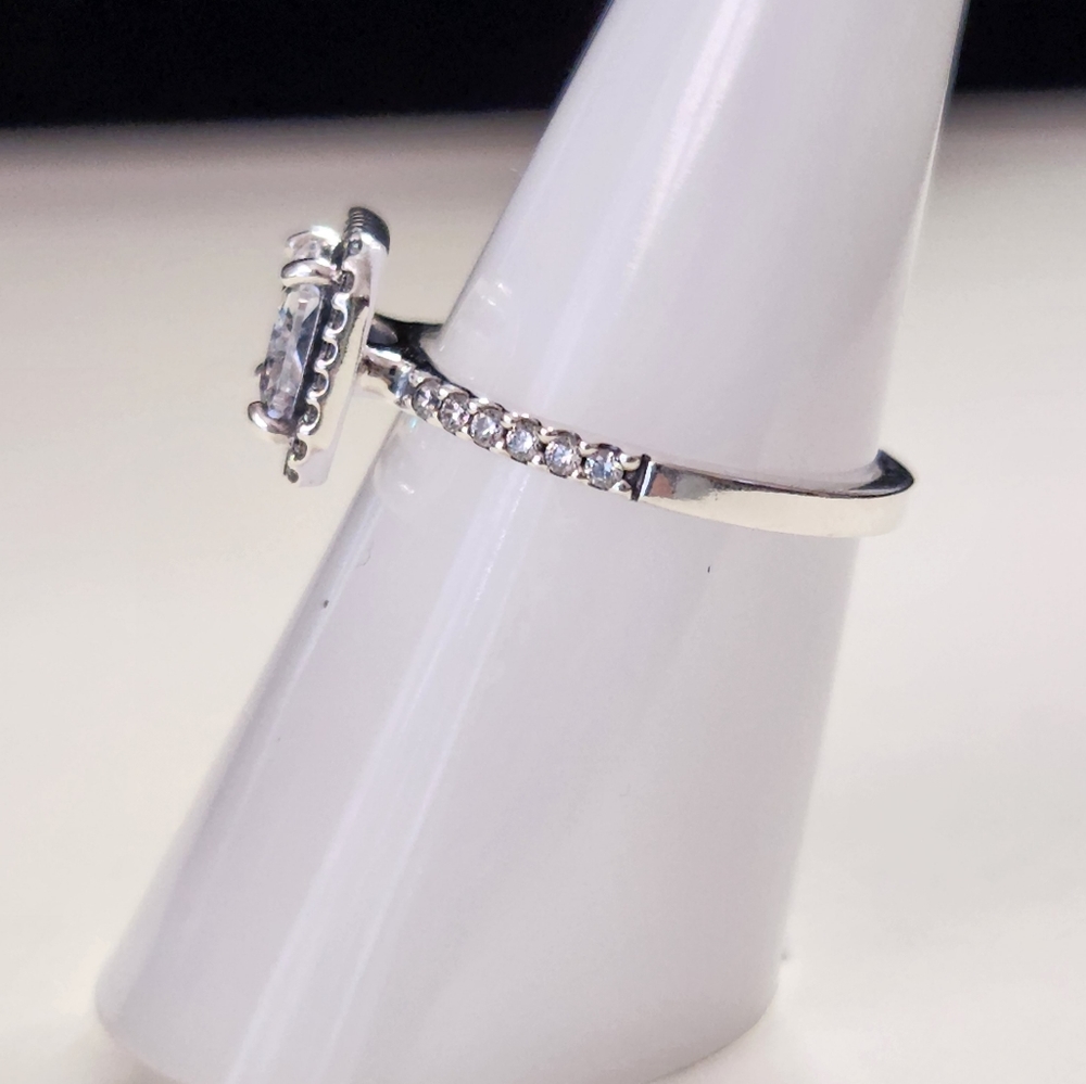 Pandora Sterling Silver Rectangular Sparkling Hal… - image 4